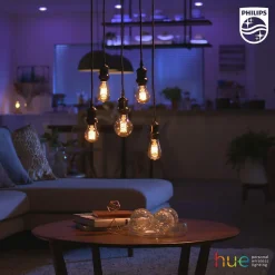 Philips Hue Led-Smartlyspærer|Led-Pærer Smart E27 Sokkel<White LED E27 Filament 7,2W, 2100K, dimbar, bluetooth