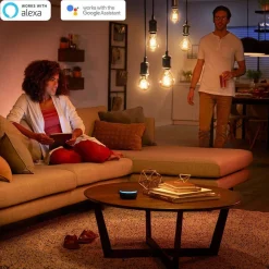 Philips Hue Led-Smartlyspærer|Led-Pærer Smart E27 Sokkel<White LED E27 Filament 7,2W, 2100K, dimbar, bluetooth