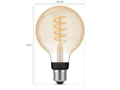 Philips Hue Led-Pærer Smart E27 Sokkel|Philips Hue<white LED 7W E27 G93 2200-4500 Kelvin - 95 mm