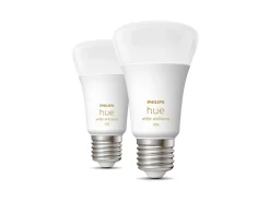 Philips Hue Led-Pærer Smart E27 Sokkel|Philips Hue<white LED 8W E27 A60 2200-6500 Kelvin - 60 mm - 2 pakning