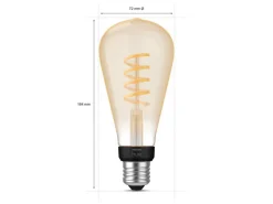 Philips Hue Led-Pærer Smart E27 Sokkel|Philips Hue<white LED 7W E27 ST72 2200-4500 Kelvin - 72 mm
