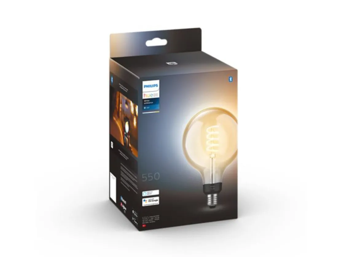Philips Hue Led-Pærer Smart E27 Sokkel|Philips Hue<white LED 7W E27 G125 2200-4500 Kelvin - 125 mm