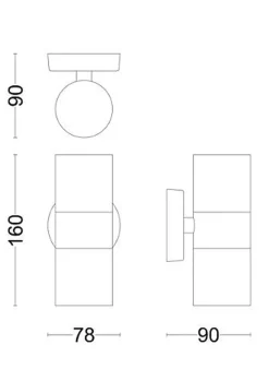 Philips Utelamper Med Opp/Ned Lys<Kylis vegglampe utendørs opp/ned lys IP44