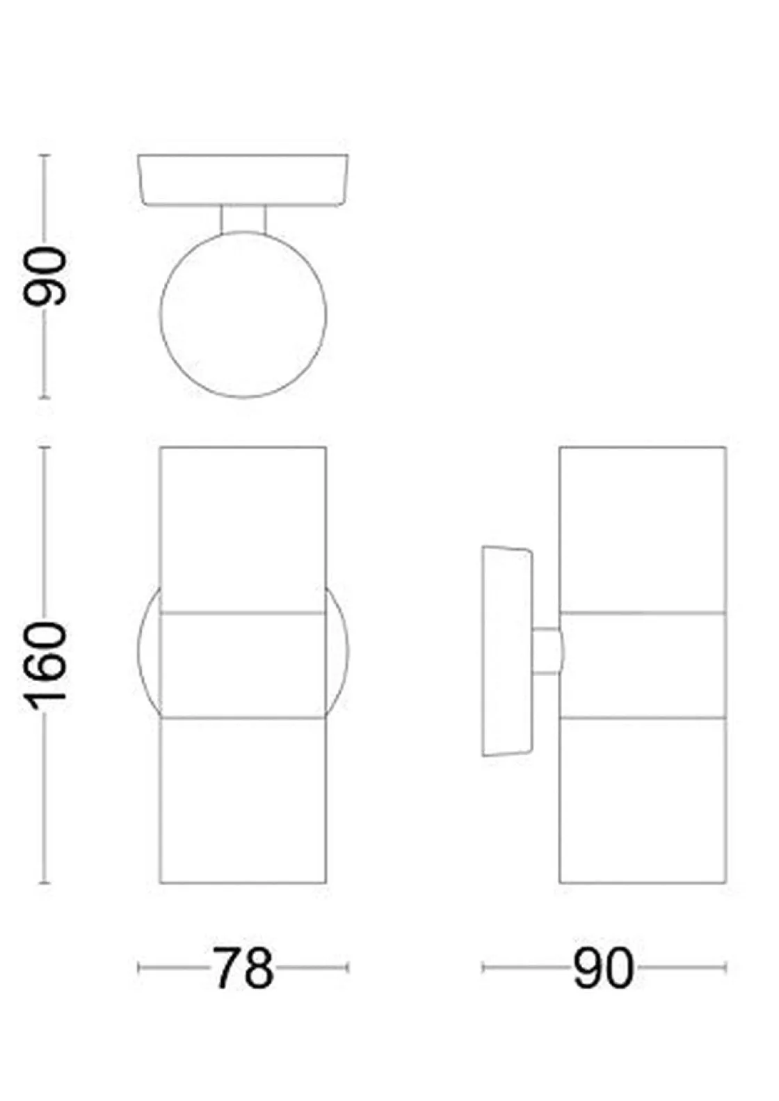 Philips Utelamper Med Opp/Ned Lys<Kylis vegglampe utendørs opp/ned lys IP44
