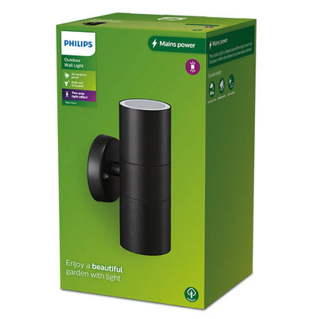 Philips Utelamper Med Opp/Ned Lys<Kylis vegglampe utendørs opp/ned lys IP44