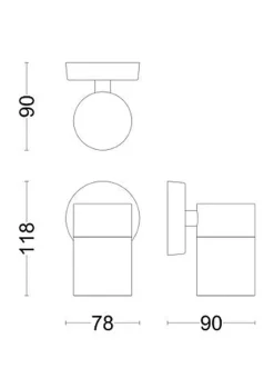 Philips Utelamper Med Opp/Ned Lys<Kylis vegglampe utendørs ned lys IP44