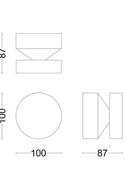 Philips Utelamper - Veggskjold / Plafond<Laven 6W rund vegglampe utendørs IP44 2700 Kelvin