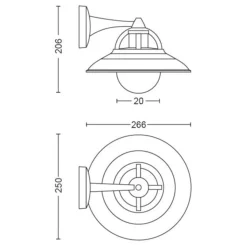 Philips Utelamper - Klassiske Vegglamper<myGarden Cormorant vegglampe utendørs IP44 -