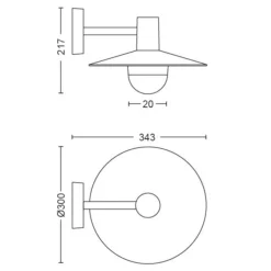Philips Utelamper - Klassiske Vegglamper<myGarden Skua vegglampe utendørs IP44 -
