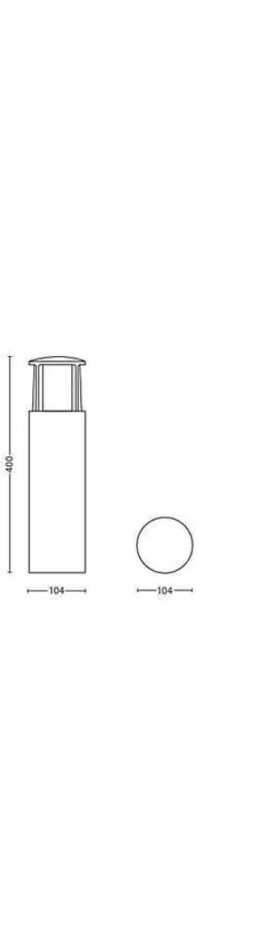 Philips Pullert<myGarden Stock LED pullert mini, antrasitt
