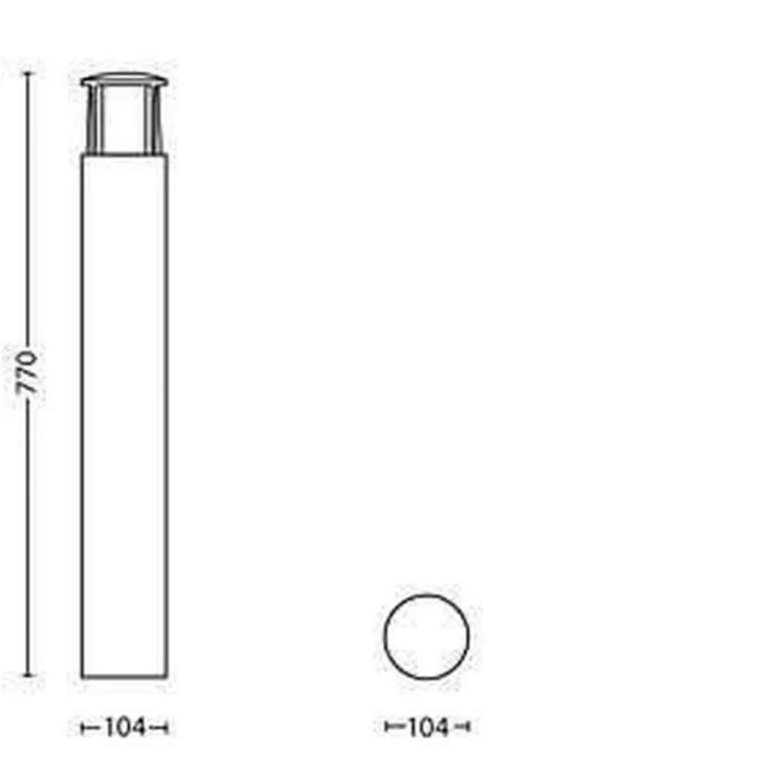 Philips Pullert<myGarden Stock LED pullert, antrasitt