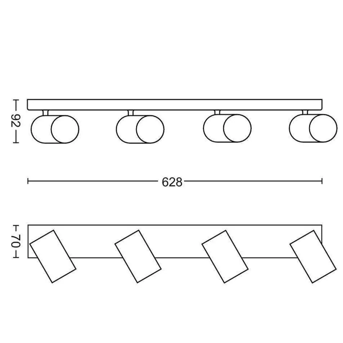 Philips Kjøkkenbelysning Tak|Spotter & Skinner<myLiving Kosipo takspot 4, matt