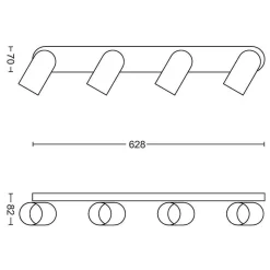 Philips Kjøkkenbelysning Tak|Spotter & Skinner<myLiving Pongee 4 takspot