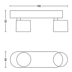 Philips Kjøkkenbelysning Tak|Spotter & Skinner<myLiving star taklampe 2x4,5W 2700 Kelvin dimbar -