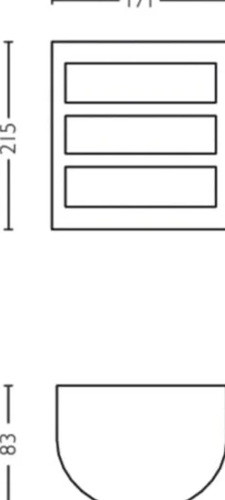 Philips Utelamper - Veggskjold / Plafond<Python vegglampe utendørs IP44 6W LED -