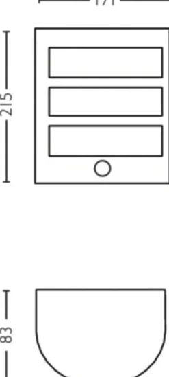 Philips Utelamper - Veggskjold / Plafond<Python vegglampe utendørs IP44 6W LED m/sensor -