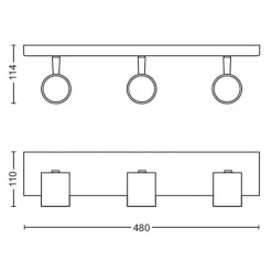Philips Kjøkkenbelysning Tak|Spotter & Skinner<Runner taklampe 3 spot -