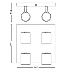Philips Spotter & Skinner<Runner taklampe 4 spot