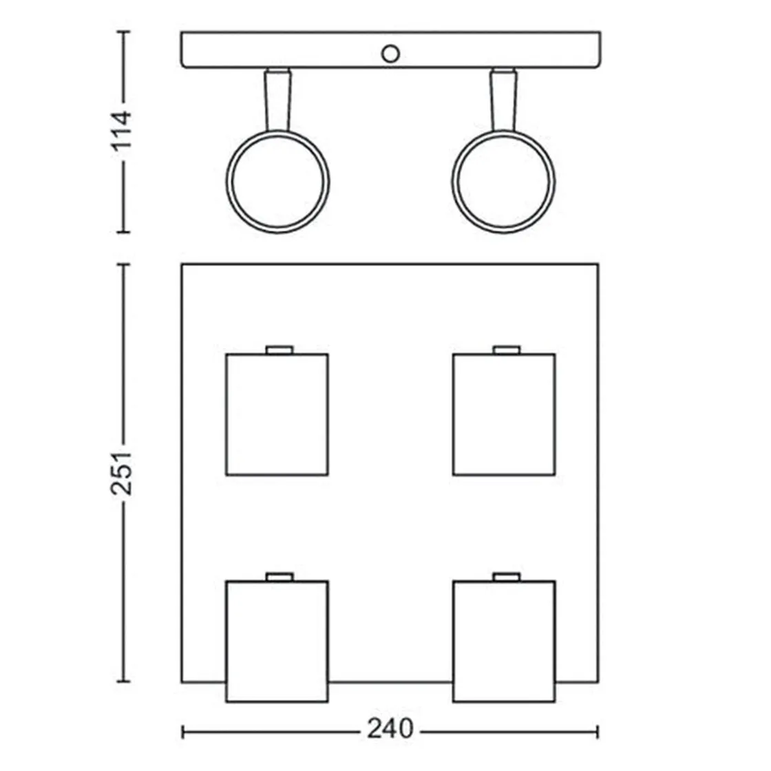 Philips Spotter & Skinner<Runner taklampe 4 spot