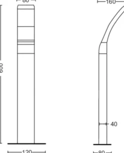 Philips Pullert<Splay pullert 60 cm utendørs IP44 12W LED -