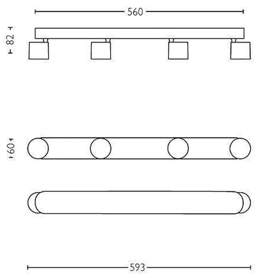 Philips Kjøkkenbelysning Tak|Spotter & Skinner<Star Warmglow 4 LED-spot dimbar -