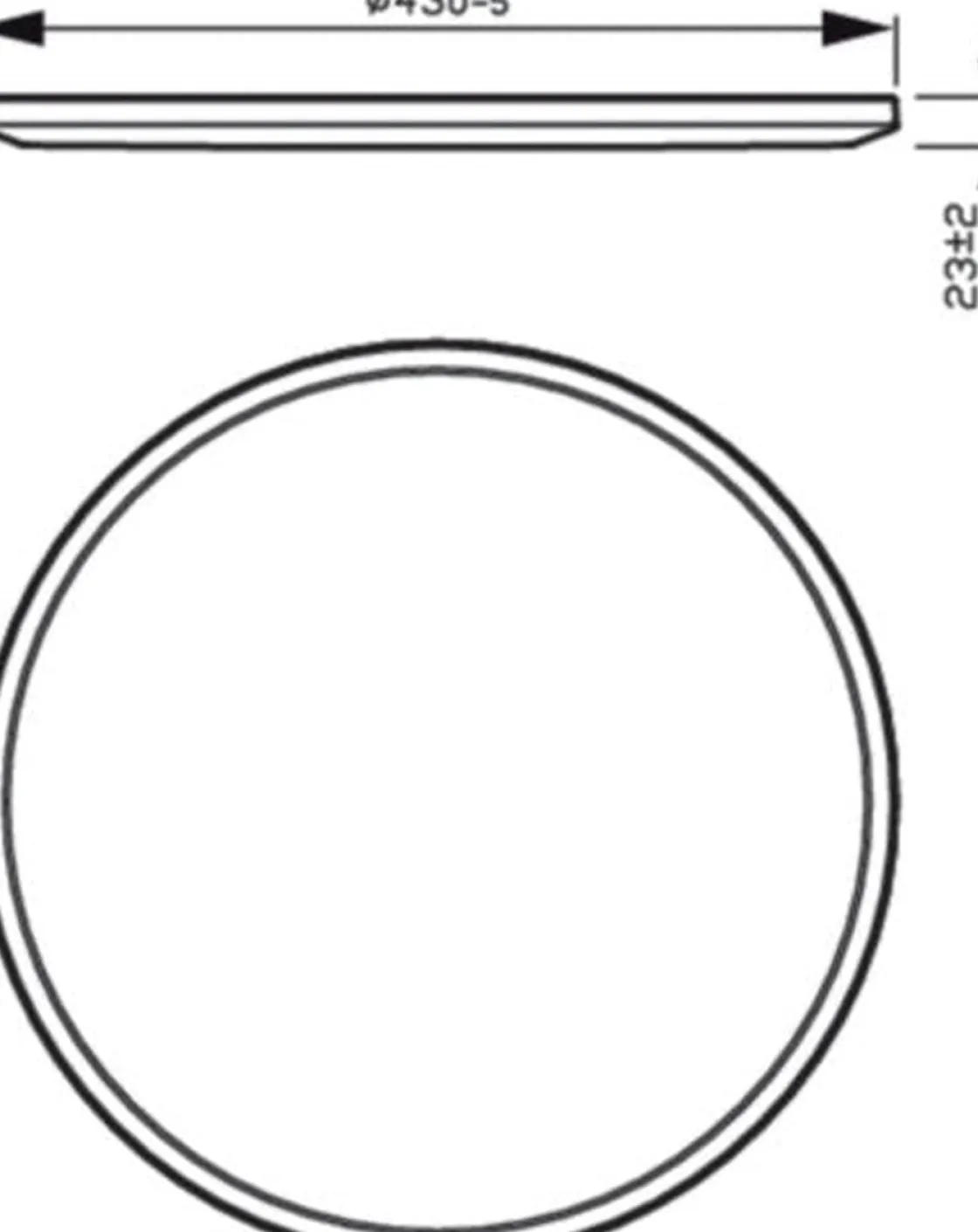 Philips Kjøkkenbelysning Tak|Taklamper / Takplafonder<superslim taklampe 43 cm 22W 2700 Kelvin 3-step dim