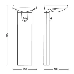 Philips Solcellebelysning|Pullert<Tyla pullert 1,2W 3000 Kelvin IP44 solcelledrevet med dag/natt og bevegelses sensor