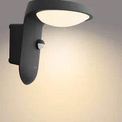 Philips Solcellebelysning|Utelamper - Klassiske Vegglamper<Tyla vegglampe 1,2W 3000 Kelvin IP44 solcelledrevet med dag/natt og bevegelses sensor