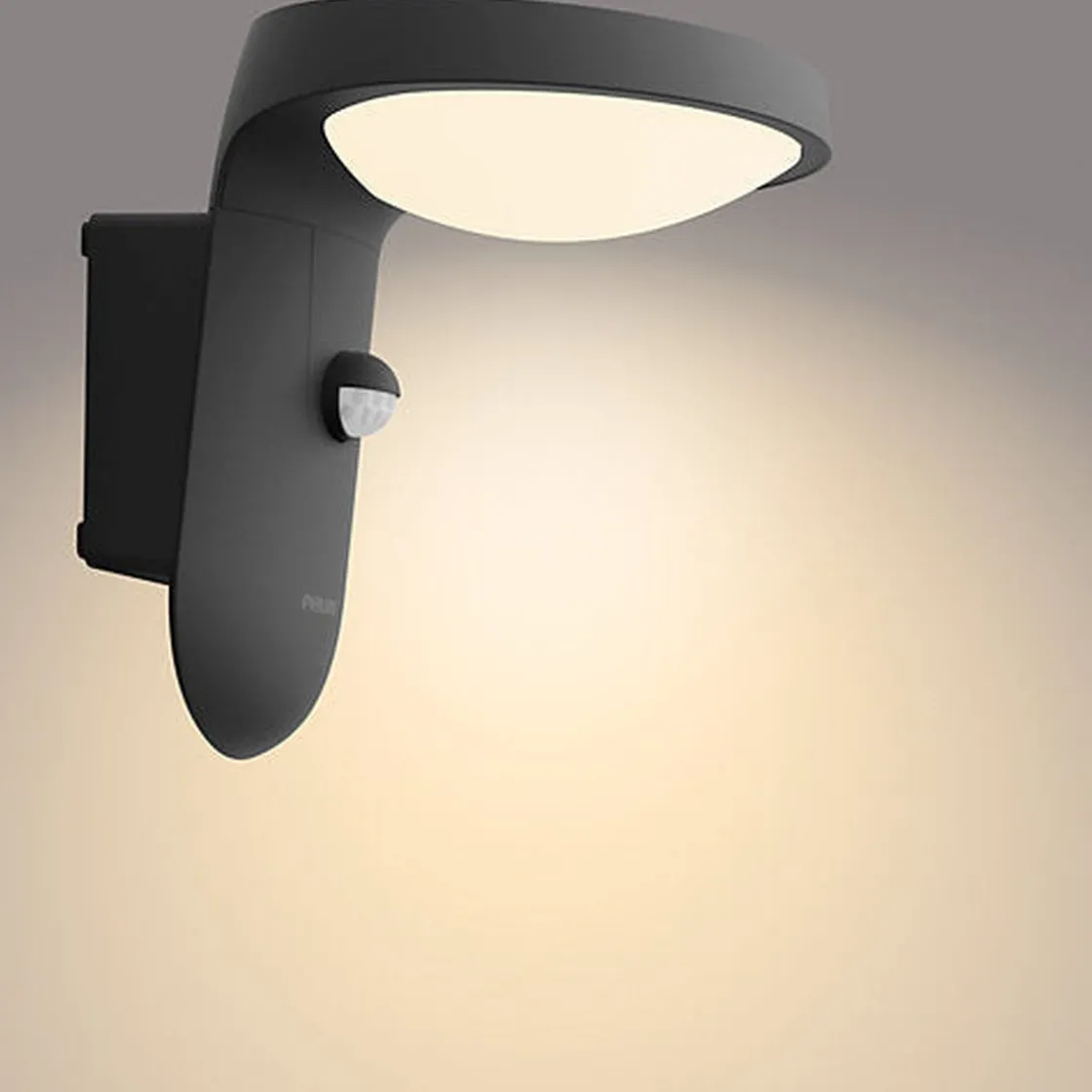 Philips Solcellebelysning|Utelamper - Klassiske Vegglamper<Tyla vegglampe 1,2W 3000 Kelvin IP44 solcelledrevet med dag/natt og bevegelses sensor