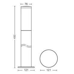 Philips Pullert<Utrecht pullert 45 cm utendørs IP44 E27 -