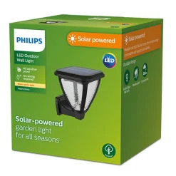 Philips Solcellebelysning|Utelamper - Klassiske Vegglamper<Vapora vegglampe 1,5W 2700 Kelvin IP44 solcelledrevet med dag/natt sensor