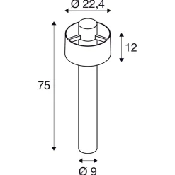 Slv Utelamper Til Kystområder|Pullert<Photoni pullert 75 cm IP65