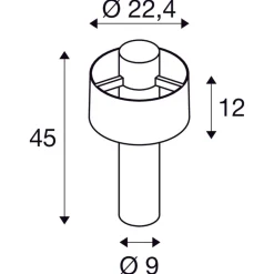 Slv Utelamper Til Kystområder|Pullert<Photoni pullert 45 cm IP65