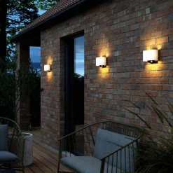 Nordlux Solcellebelysning|Utelamper Med Opp/Ned Lys<Piola vegglampe for utendørsbruk Solcelle 5W m/sensor IP44 -