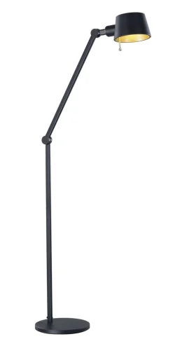 NorDesign Leselamper Gulv<Pionex gulvlampe - Svart/Gullfarget