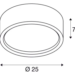 Slv Kjøkkenbelysning Tak|Taklamper / Takplafonder<Plastra taklampe 25 cm 15W 3000 Kelvin - Dimbar