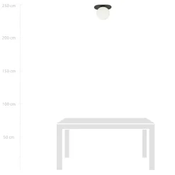 Emibig Kjøkkenbelysning Tak|Taklamper / Takplafonder<Plaza taklampe 1 lys - Svart/Opal