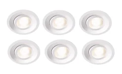 Plejd Lightup-Pris|Plejd<smart tilt lavtbyggende spot / downlight 2200-4000K IP44 8W RA90 - 6 pakning