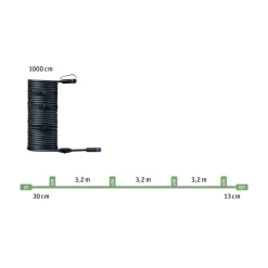 Paulmann Plug & Shine System<Plug & Shine 10 meter kabel med 5 utganger