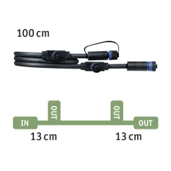 Paulmann Plug & Shine System<Plug & Shine 1 meter kabel med 3 utganger