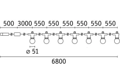 Paulmann Plug & Shine System<Plug & Shine Fairy Lights lysslynge 6,8 meter 7 x 0,2 Watt 3000 Kelvin