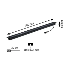 Paulmann Uplights|Plug & Shine System<Plug & Shine innfelt lysstang 8W 3000 Kelvin IP67