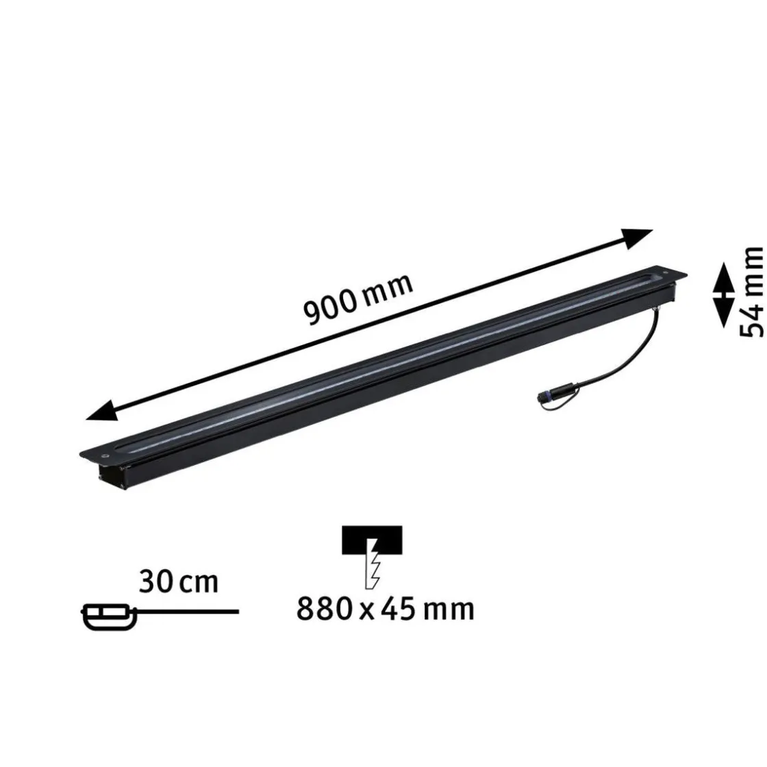 Paulmann Uplights|Plug & Shine System<Plug & Shine innfelt lysstang 8W 3000 Kelvin IP67