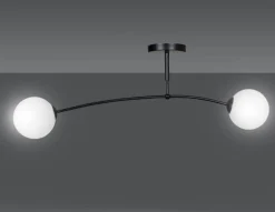 Emibig Kjøkkenbelysning Tak|Taklamper / Takplafonder<Pregos taklampe 2 lys - Svart/Opal