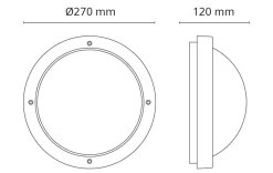 Sg Armaturen As Utelamper - Veggskjold / Plafond|Kjøkkenbelysning Tak<Primo vegg/taklampe E27 IP65