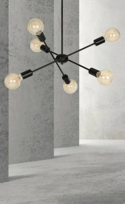 Emibig Kjøkkenbelysning Tak|Takpendler<Proton takpendel 6 lys - Svart