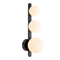 Marksløjd Baderomsbelysning Vegg|Interiørlamper<Puro vegglampe IP44 - Svart/opal -