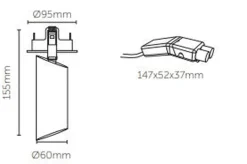 Q-Light Kjøkkenbelysning Tak|Spotter & Skinner<Q-Focus SR95 innfelt takspot 3000K 20 til 43° lysspredning 11W dimbar -