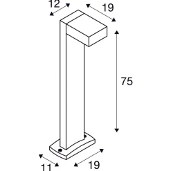 Slv Pullert<Quadrasyl pullert 75 cm IP44