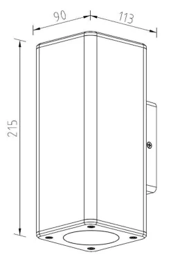 NorDesign Utelamper Til Kystområder|Utelamper Med Opp/Ned Lys<Quadro K2 vegglampe utendørs opp/ned IP54 - grå